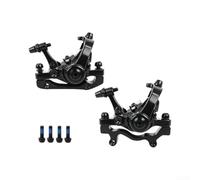 Caliper Freno Disco Ajustable Ambos Lados Metal Caliper Freno | Mecanismo para bloqueo central, fijación segura, mantenimiento sencillo, ideal ciclismo montaña(Black Front Rear Set)