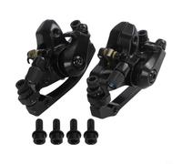 Caliper Freno para delantero 160mm para MTB Bicicleta Caliper | Aleación aluminio ligero, disco 160mm, frenada mecánica precisa, ideal montaña y carretera(front+rear black)