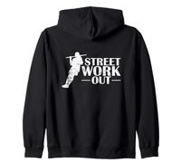 Calistenia de entrenamiento callejero en forma en la ciudad Sudadera con Capucha