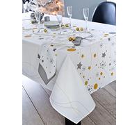 CALITEX Etoile - Mantel Rectangular (poliéster, 150 x 250 cm), Color Blanco