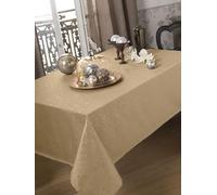 CALITEX Evita - Mantel de poliéster (150 x 250 cm), Color champán