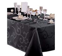 CALITEX Mantel Damasco Revestido Madigan Tinta Rectangular 140 x 250