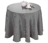 CALITEX Mantel Festivo, Poliéster, Gris, Ovale 170x240