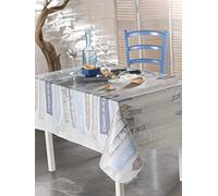 CALITEX - Mantel Hule Rectangular, PVC, Gris, 140 x 200 cm