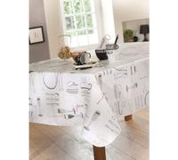 CALITEX Menu Mantel de Hule Rectangular PVC Negro 200 x 140 cm