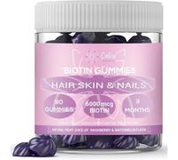 CALIU GUMMY | Biotina 6000 mcg | 90 gomitas | 3 meses | Con ácido fólico, zinc y colágeno | Vitaminas A, B, C y D | Cabello, piel y uñas fuertes | Sin azúcar | Multivitamínico sabor mora y melón