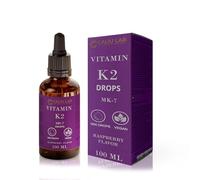 CALIU GUMMY | Gotas líquidas de Vitamina K2-100 ml - 25 mcg por gota (MK-7) - Fórmula sublingual con aceite MCT para huesos fuertes y salud cardiovascular - Apto para vegetarianos