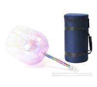 Cáliz De Cristal Rosa Transparente De 18 Cm Y 432 Hz, For Aliviar El Estrés, Terapia De Sonido Budista, Alivia La Fatiga Y La Ansiedad, Con Estuche De Transporte, Striker(G Note)