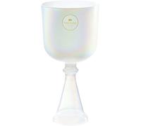 Cáliz de cuenco de cristal de 5.5 pulgadas, chakra de cejas 440 Hz / A4, piedra preciosa lacada blanca (cuarzo) con larga resonancia, para terapia de curación de sonido, yoga y meditación