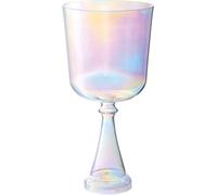 Cáliz de cuenco de cristal de 7 pulgadas, chakra corona 440 Hz / B3, piedra preciosa lacada transparente (cuarzo) con larga resonancia, para terapia de curación de sonido, yoga y meditación