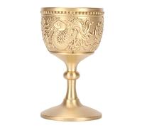 Cáliz de Oro, Lujosa Copa Retro con Relieve de Dragón y Fénix para Proxeneta, para Fiesta, Banquete, Boda, Copa de Latón para Beber y Decoración