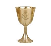 Cáliz Pentagrama 3.1" Alto - Latón 80x50x37mm | Cáliz De Cálizz De Latón Macizo | Cálizz De Pentagrama De Adivinación Copa De Cálices De De Triple Luna | Cálizzz De Altar Para Altares Rituales O