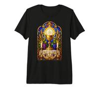 Cáliz Y Eucaristía Gótico Católico Mosaico Arte Arte Camiseta Premium