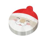 Calkkrer 40 Servilletas Navideñas con Motivo de Santa Claus, Decoración Navideña para Mesa, Servilletas Redondas Navideñas, Vajilla para Fiestas, Papel de Seda
