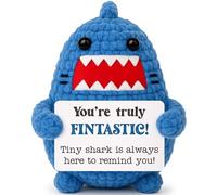 Calkkrer Animales de Ganchillo Positivos Tiburón Regalo de Cumpleaños Emocional Inspirador Motivador Regalos de Apoyo y Reconocimiento para Amigos Adolescentes