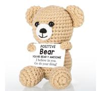 Calkkrer Medusa positiva de ganchillo peluches, amuleto de la suerte y abrazo de bolsillo, regalo de apoyo emocional