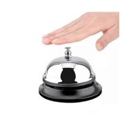 Call Bell Stainless Steel Hand Held Desk Service Bell Attention Desk Reception Call Bell Attention Call Ringer Counter Bell Ideal for Restaurants Scho