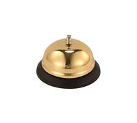 Call Bell - Timbre de recepción de acero inoxidable para hoteles, cocina, escuelas, restaurantes, zonas de recepción (dorado, M)