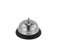 Call Bell - Timbre de recepción de acero inoxidable para hoteles, cocina, escuelas, restaurantes, zonas de recepción (plateado, M)