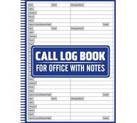 Call Log Book for Office with Notes: Record, Track & Manage Daily Calls Professionally, Business Call Tracker - Keep a Clear Record of Calls, Messages & Follow-Ups, Phone Calls, Voicemails and Messages Notebook, 535 Records