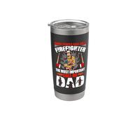 Call Me A Firefighter The Most Important Call Me Dad Fireman Vaso térmico de acero inoxidable de doble pared