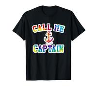 Call Me Captain, barco teñido anudado, ancla náutica Camiseta