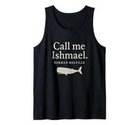 Call Me Ishmael Moby Dick - Camiseta con Cita para los Amantes de los Libros Camiseta sin Mangas