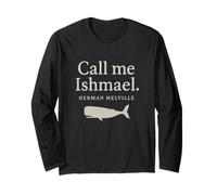 Call Me Ishmael Moby Dick - Camiseta con Cita para los Amantes de los Libros Manga Larga