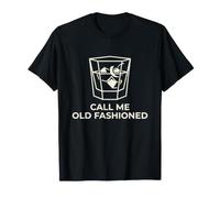 Call Me Old Fashioned Cocktail Lover Divertido Minimalista Camiseta