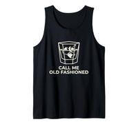 Call Me Old Fashioned Cocktail Lover Divertido Minimalista Camiseta sin Mangas
