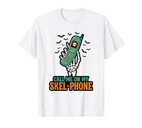 Call Me On My SKEL-Phone Halloween Teléfono Celular Humor Divertido Camiseta