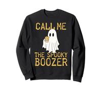 Call Me The Spooky Boozer Cute Ghost Drinking Beer Halloween Sudadera