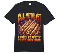 Call Me The Vet Puttin These Dogs Down Funny Hot Dog Meme Comfort Colors Adult Heavyweight T-Shirt