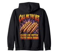 Call Me The Vet Puttin These Dogs Down Funny Hot Dog Meme Sudadera con Capucha