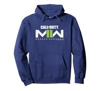 Call of Duty: Modern Warfare 2 Official Video Game Logo Sudadera con Capucha, Unisex para Adultos, Azul Marino, L