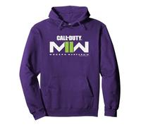 Call of Duty: Modern Warfare 2 Official Video Game Logo Sudadera con Capucha, Unisex para Adultos, Morado, L