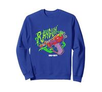Call of Duty Raygun Zombie Green Neon Big Chest Retro Logo Sudadera, Unisex para Adultos, Azul Real, M
