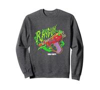 Call of Duty Raygun Zombie Green Neon Big Chest Retro Logo Sudadera, Unisex para Adultos, Jaspeado Oscuro, S
