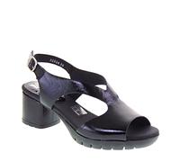 CALLAGHAN 32304 Sandalias Deportivas Mujer Matera Pintura Negro Tacón Grande 6 Cm Suela Goma, Negro , 36 EU