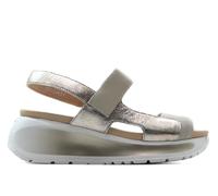 Callaghan - Sandalia de piel,de pala,destalonada,tira al tobillo con cierre adhesivo,cuña con suela blanca para: Mujer color: MARFIL talla:36