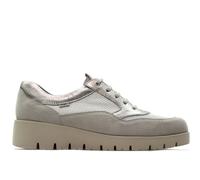 Callaghan - Zapato Deportivo Casual,Sneakers de Cordones,Zapatillas con cuña y Plataforma,Piel y Rejilla para: Mujer Color: Marfil Talla:37