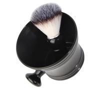 CALLARON 1 Juego cepillo para barba brocha y bol de afeitar tazón de afeitar de baño tazón de taza de afeitar kit de afeitar brocha de afeitar multiusos AbS Black