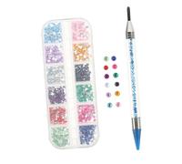 CALLARON 1 Juego conjunto de pluma de perforación lentejuelas para manualidades para uñas recogedor llave herramienta de pintura de perlas pluma de pintura de perlas Blue