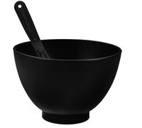 CALLARON 1 Juego conjunto de tazones de equipo Suave tazón facial tazón de belleza bol tazón de mezcla de plato mezclador para tratamientos faciales gel de sílice Negro