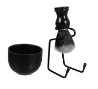 CALLARON 1 Juego De Juego o De Brochas De Afeitar Tazón y Cepillo De Afeitar Brocha y Bol De Cepillo Plumero Para El Cabello Kit De De Barberia Páginas Black