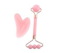 CALLARON 1 Juego Herramienta De Belleza Varita De Rodillo Roller De Masajeador De Cara Rodillo Facial Rodillo De Masaje Facial Rodillo De Masaje Para Abdominales Rosa