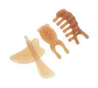 CALLARON 1 Juego Herramienta Meridiano Gua Sha Esculpir La Cara Herramientas Guasha Herramientas Para Esculpir El Cuerpo Herramienta Gua Sha Piedra Guasha Para La Cara Light Brown Resina