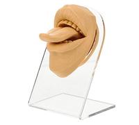 CALLARON 1 Juego Modelo de boca simulado lengua modelo de cara penetrante broma Suave falso kit de perforación de la cara kit de práctica de perforación joyas perforantes gel de sílice