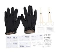 CALLARON 1 Juego pernos prisioneros de la joyería del cuerpo perforación piercings kit de perforaciones en la nariz joyería piercing del cuerpo amuletos penetrantes Acero inoxidable Plata