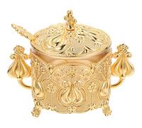 CALLARON 1 Juego Tazón De Azúcar Azucarero Con Tapa Tazón De Sal Condimento Tarro De Almacenamiento De Azúcar Pimentero Dispensador De Azucar Estilo Europeo Aleación De Zinc Desnatadora